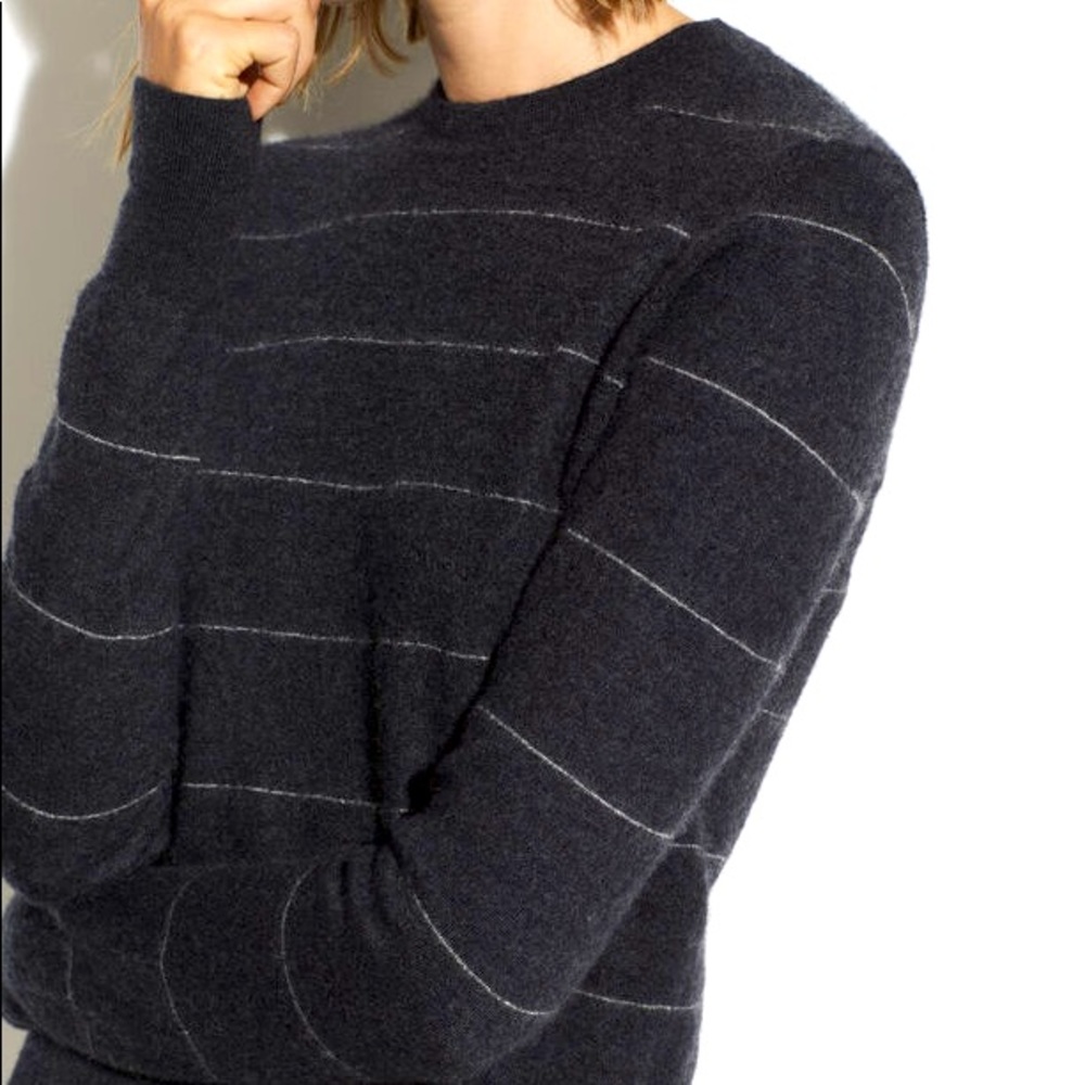 Vince Striped cashmere crew.